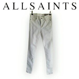 All Saints Y2K Cream Low-Slung Grace Jeans Size 26 NWT